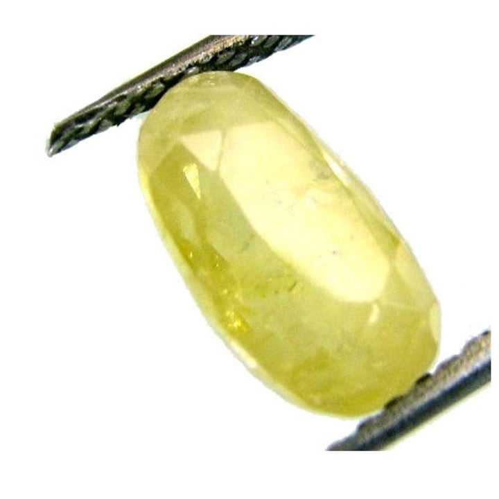 2.6Ct-100%-Natural-Earth-Mined-Ceylon-Yellow-Sapphire-Oval-Faceted-Gemstone
